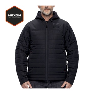 Jacheta puffer incalzita M12 HPJBL3-0 HEXON neagra, marimi S-XXL, Milwaukee