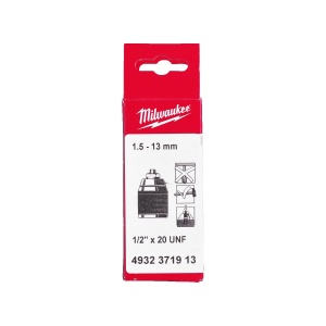 Mandrina fara cheie pentru masini cu sistem prindere FIXTEC, 1.5-13 mm, prindere 1/2″ x 20, Milwaukee, cod 4932371913 - Img 2