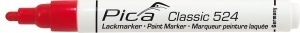 Marker vopsea permanent Classic 524, 2-4 mm, alb / negru / galben / albastru / rosu / verde, PICA