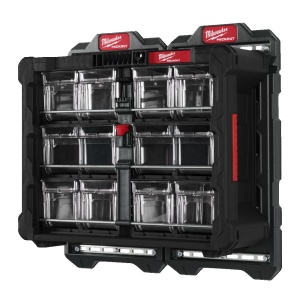 Packout cu capace rabatabile, 8 cutii mici + 2 cutii mari, Milwaukee, cod 4932498323
