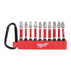 Set 10 biti SHOCKWAVE™ IMPACT DUTY cu carabina Milwaukee, cod 4932500397