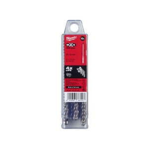 Set 10 burghie beton si zidarie SDS+ MX4 cu 4 taisuri, diametru 8.0 mm, lungime totala 115 mm, Milwaukee, cod 4932352045 - Img 2