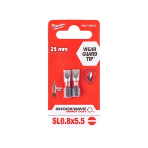 Set 2 Biti SL pentru surubelnite SHOCKWAVE IMPACT DUTY 0.8x5.5x25 mm Milwaukee, cod 4932430902 - Img 2