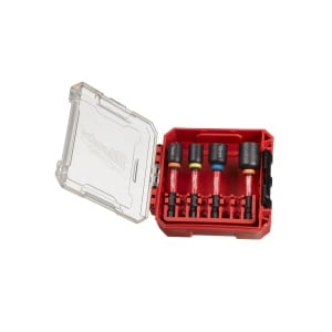 Set 4 chei magnetice tubulare SHOCKWAVE IMPACT DUTY HEX 1/4", marimi 7 / 8 / 10 / 13 mm, Milwaukee, cod 4932492445