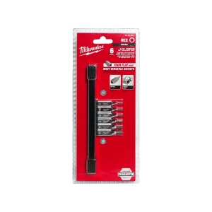 Set 6 chei tubulare cu bit direct in cap, prindere 1/4" HEX, 2mm, 2.5mm, 3mm, 4mm, 5mm, 6mm, Mlwaukee, cod 4932480566 - Img 4