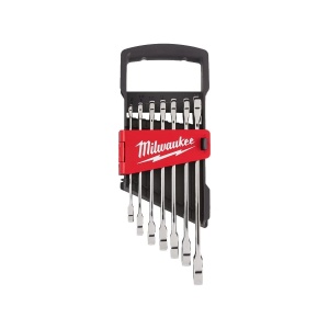 Set 7 chei combinate cu clichet MAX BITE, sistem metric, 8-17 mm, Milwaukee, cod 4932464993