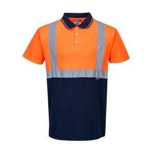 Tricou polo in doua tonuri, portocaliu/albastru, Portwest