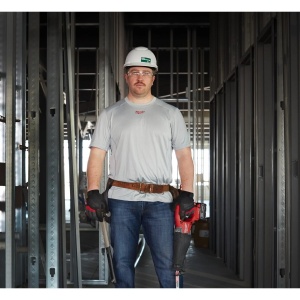 Tricou tehnic cu maneca scurta WORKSKIN WWSSG, gri, Milwaukee - Img 2