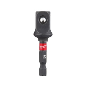 Adaptor pentru chei tubulare SHOCKWAVE IMPACT DUTY de la 1/4" HEX - 1/2" patrat , 55 mm lungime, Milwaukee, cod 4932478803