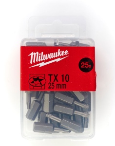 Bit pentru surubelnita TX, TX 10 / 15 / 20 / 25 / 30 / 40, 25 mm, Milwaukee