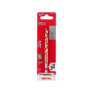 BURGHIU METAL HSS-TITAN RED HEX 1/4'' 8.0X67X111 MM - Img 3