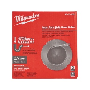 Cablu flexibil tip spirala HH, 8 mm x 7.6 m, ICBHD, potrivit pentru masinile de desfundat M12 BDC, Milwaukee, cod 48532581 - Img 2