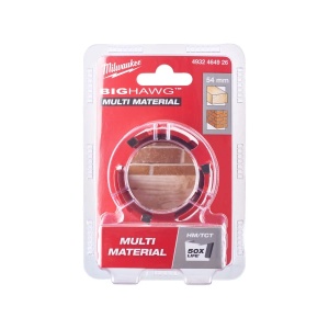 Carota BIG HAWG multi material, diametru 54 mm, adancime max 60 mm, 3 dinti, Milwaukee, cod 4932464926 - Img 2