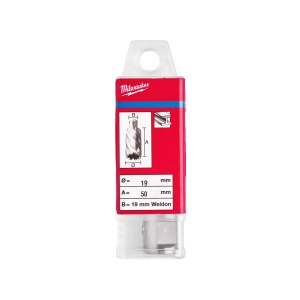 Carota HSS cu prindere Weldon de 19 mm, 19x50 mm, Milwaukee, cod 4932343294 - Img 2