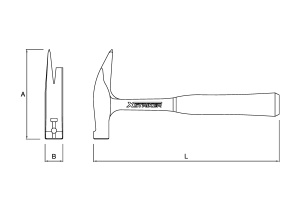 Ciocan pentru dulgheri X STRIKER cu magnet, 320 mm, 950 g, MOB, cod 0407000001