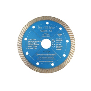 Disc diamantat pentru taiere gresie TG-BLAU, 125 mm, Atlas Diamant, cod 1700125022
