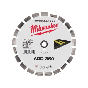 Disc diamantat SPEEDCROSS PREMIUM ADD, 350x25.4x2.8 mm, Milwaukee, cod 4932478952