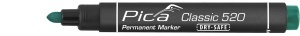Marker permanent 1-4 mm, round tip, rosu / verde / negru / albastru / set 4 culori, PICA