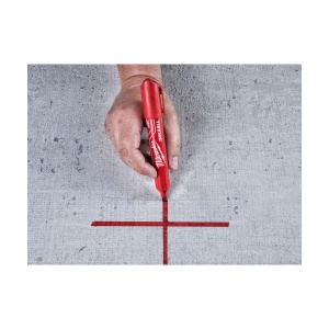 Marker rosu INKZALL cu varf lat de 6.2 mm, marime L, Milwaukee, cod 4932471556 - Img 2