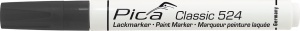 Marker vopsea permanent Classic 524, 2-4 mm, alb / negru / galben / albastru / rosu / verde, PICA