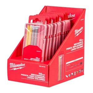 Set 10 mine pentru creion mecanic pentru constructii, grafit / colorate, 2.8 mm, Milwaukee