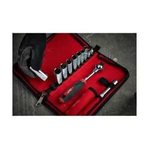 Set 12 chei tubulare cu antrenor cu clichet TRADESMAN 3/8", Milwaukee, cod 48229001 - Img 3