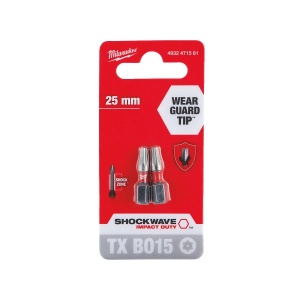 Set 2 Biti pentru surubelnite SHOCKWAVE IMPACT DUTY TX BO15 x 25 mm, Milwaukee, cod 4932471581 - Img 2