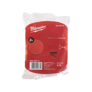 Set 2 bureti rosii si tari pentru lustruit, 140/25 mm, Milwaukee, cod 4932492319 - Img 2