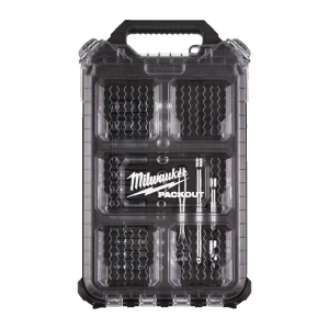 Set 28 antrenor cu clichet 1/4" + chei tubulare metric, organizator PACKOUT, Milwaukee, cod 4932478812