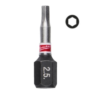 Set 3 biti Hex SHOCKWAVE IMPACT DUTY, 25 mm, 2.5-12 mm, Milwaukee