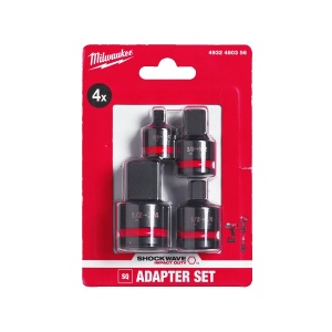 Set 4 adaptoare pentru chei tubulare 1/2" SHOCKWAVE IMPACT DUTY, Milwaukee, cod 4932480356 - Img 2