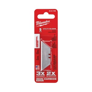 Set 5 lame de schimb trapezoidale pentru cutit utilitar, Milwaukee, cod 48221905 - Img 2
