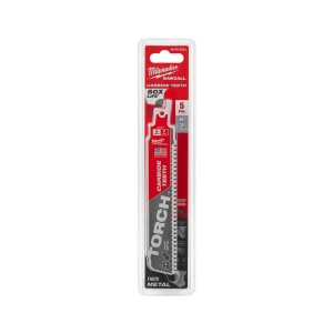 Set 5 panze fierastrau sabie cu dinti din carbura pentru demolare HEAVY DUTY TORCH, TCT 150 X 8 TPI, Milwaukee, cod 48005501 - Img 2