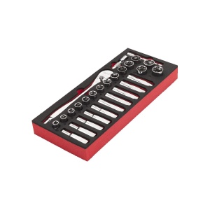Set insertie spuma 1/2″ antrenor cu clichet si chei tubulare, 45 x 178.5 x 417 mm, Milwaukee, cod 4932479826 - Img 6