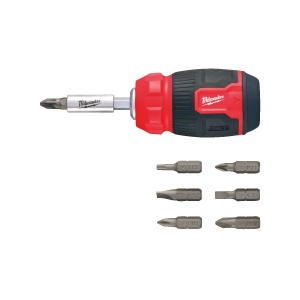 Surubelnita compacta Multi-Bit 8 in 1, PH1/ PH2/ PZ1/ PZ2/ T15/ SL 0.6x4.5/ SL 1.2x6.5, Milwaukee, cod 4932492807 - Img 4