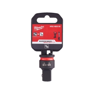 Adaptor SHOCKWAVE IMPACT DUTY pentru chei tubulare de la 3/8" la 1/2" patrat, 37 mm, Milwaukee, cod 4932480300 - Img 2