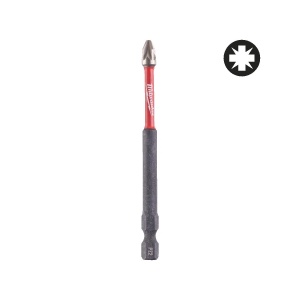 Bit PZ pentru surubelnite SHOCKWAVE IMPACT DUTY PZ2x90 mm, Milwaukee, cod 4932430867 - Img 1