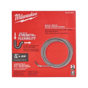 Cablu flexibil tip spirala HH, 8 mm x 7.6 m, ICDH, potrivit pentru masinile de desfundat M12 BDC, Milwaukee, cod 48532572 - Img 2