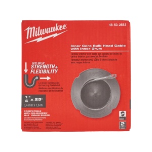 Cablu tip spirala HH + tambur intern, 6 mm x 7.6 m, ICBHD, pentru masinile de desfundat M12 BDC, Milwaukee, cod 48532583 - Img 2