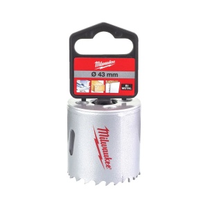 Carota BI-METAL HOLE DOZER pentru contractanti, diametru 43 mm, 38 mm adancime max taiere, Milwaukee, cod 4932464686 - Img 2