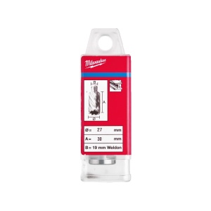 Carota HSS cu prindere Weldon de 19 mm, 27x30 mm, Milwaukee, cod 4932343283 - Img 2