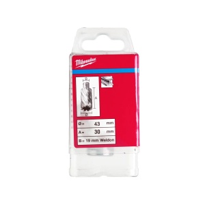 Carota HSS cu prindere Weldon de 19 mm, 43x30 mm, Milwaukee, cod 4932371752 - Img 2