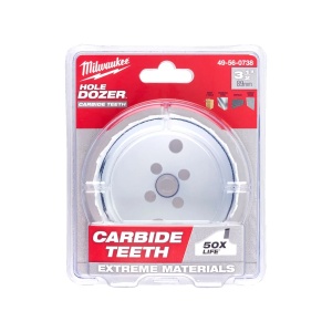 Carota TCT HOLE DOZER cu dinti din carbura, diametru 86 mm, adancime max 41 mm, Milwaukee, cod 49560737 - Img 2