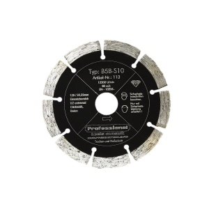 Disc diamantat B5B-S10 pentru tăiere beton 125 x 22 mm Atlas Diamant, cod 1130125022B5BS10