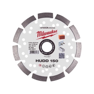 Disc diamantat SPEEDCROSS HUDD, 150x22.23X2.6 mm, Milwaukee, cod 4932399821
