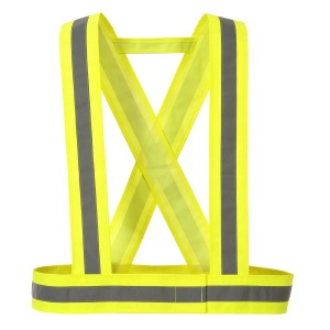 Ham (vesta) reflectorizant, verde neon, benzi reflectorizante, Portwest, cod HV55YER