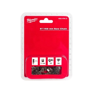 Lant pentru fierastraul M12 FHS, lungime sina 15 cm/ 6", pas lant 9.5 mm/ 3/8", Milwaukee, cod 4932478427 - Img 2