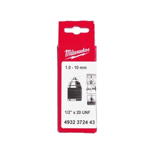 Mandrina fara cheie pentru masini cu sistem prindere FIXTEC, 1.0 - 10 mm, prindere 1/2" x 20, Milwaukee, cod 4932372443 - Img 2