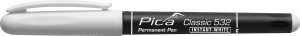 Marker permanent alb INSTANT-WHITE, varf 1-2 mm / 1-4 mm, PICA