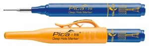 Marker permanent Ink Deep Hole, 1.5 mm, negru / albastru / rosu, PICA